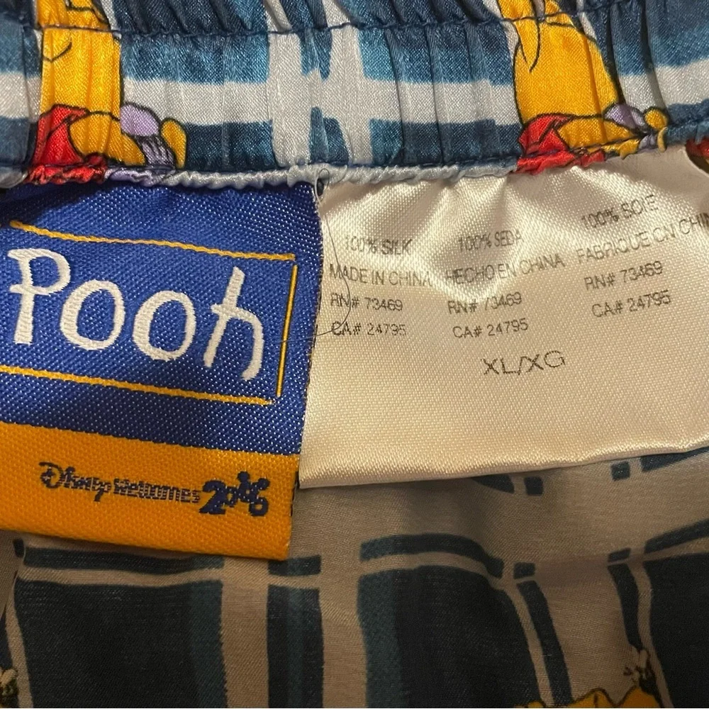 Vintage Winnie The Pooh Men’s silk boxer‎ shorts 100% silk - XL